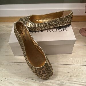 Gold Taryn Rose  Branda-Napa Silk Flats.